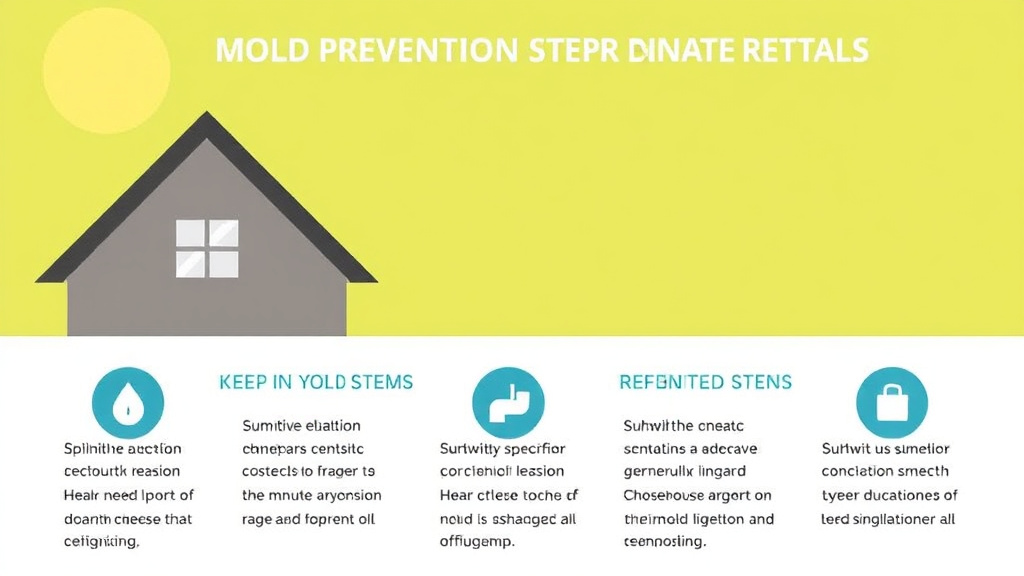 Visual guide for practical steps in mold prevention in dry climate rentals