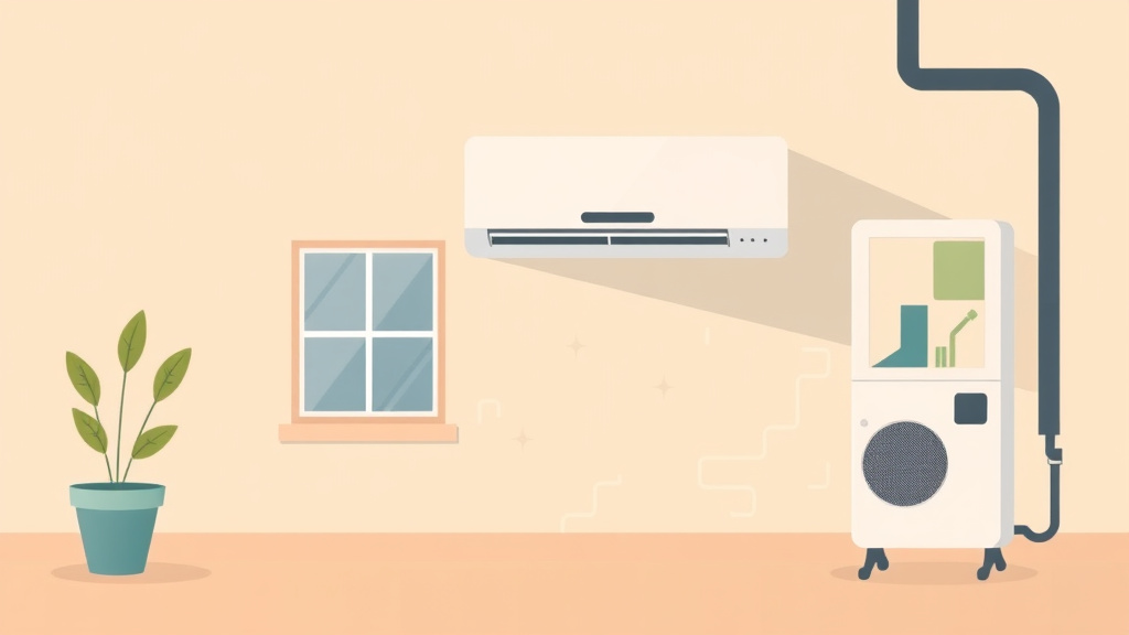 Illustration showing key concepts related to ductless mini-split mold prevention