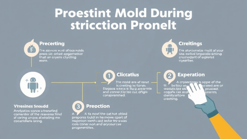 Visual guide for practical steps in preventing mold during construction projects