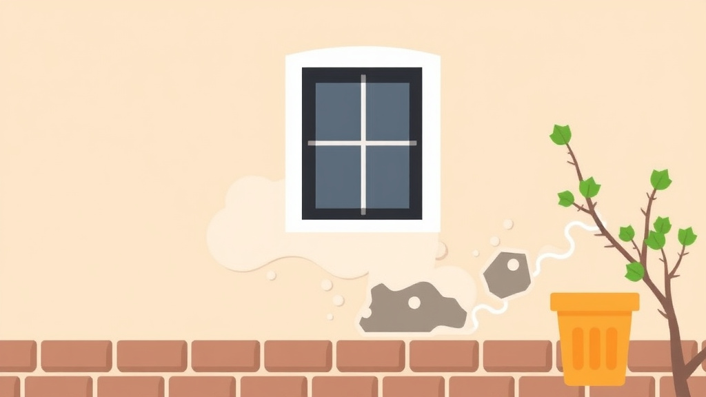 Illustration showing key concepts related to exterior wall maintenance for mold prevention