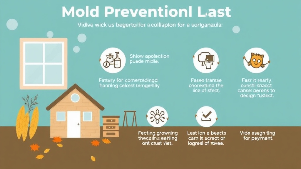 Visual guide for practical steps in fall mold prevention checklist for landlords
