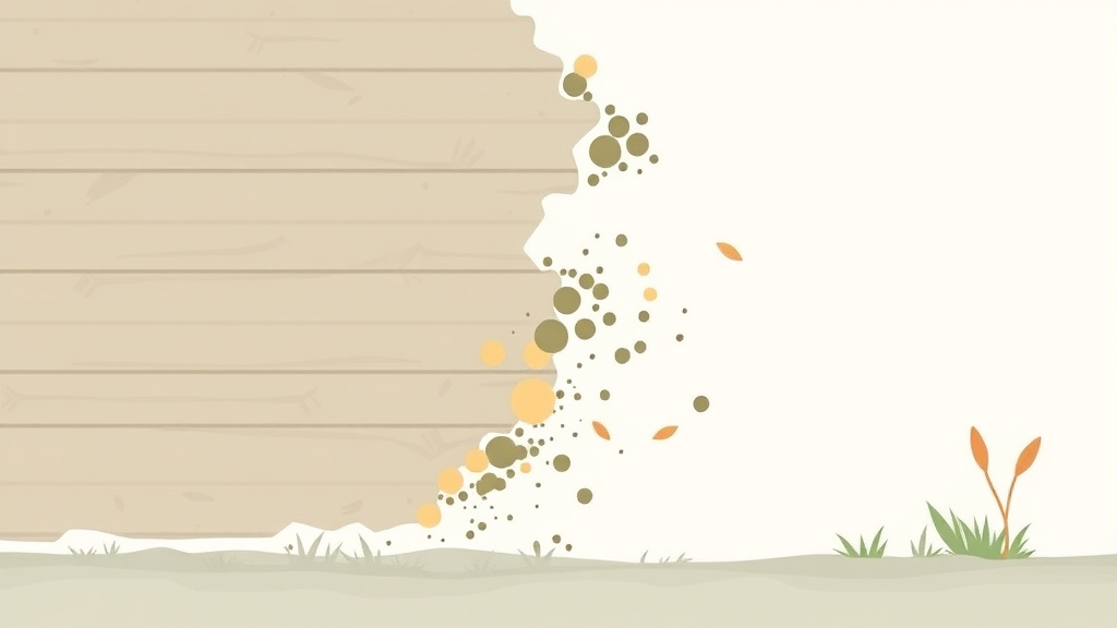Illustration showing key concepts related to fiber cement siding and mold prevention