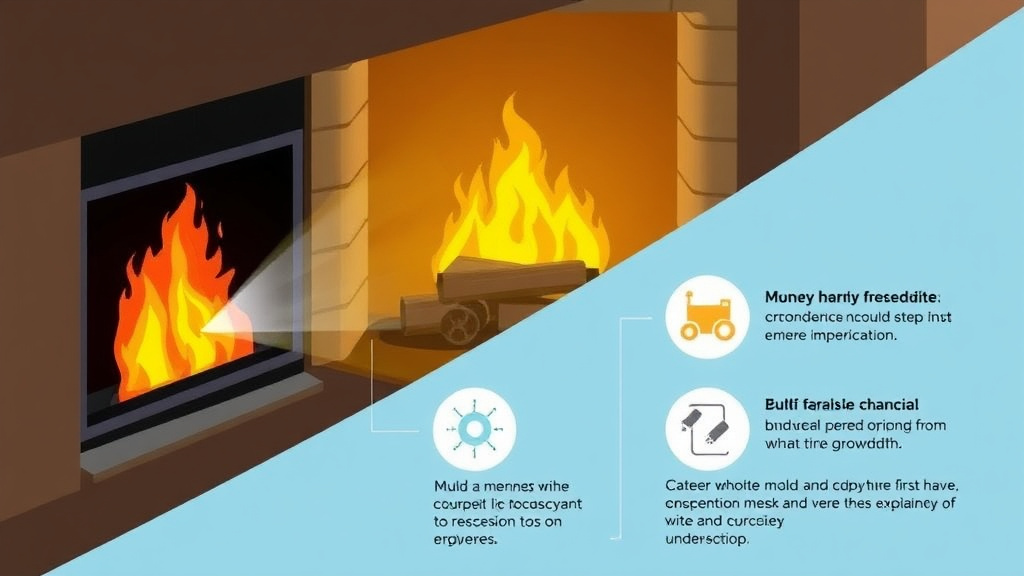 Visual guide for practical steps in fireplace and chimney mold prevention