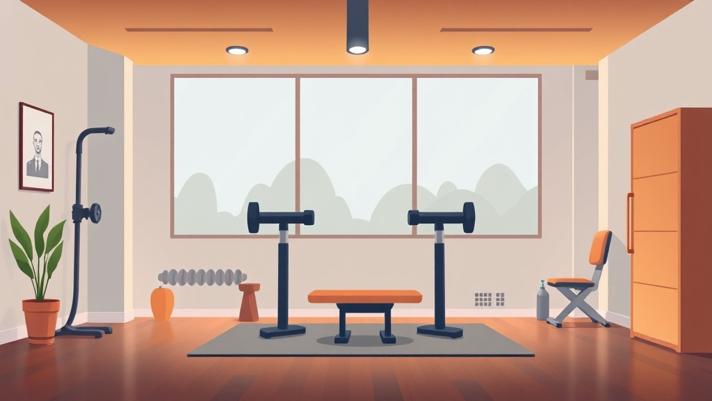 Illustration showing key concepts related to fitness room mold prevention in rental properties