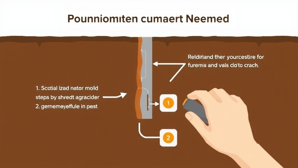 Visual guide for practical steps in foundation crack repair for mold prevention