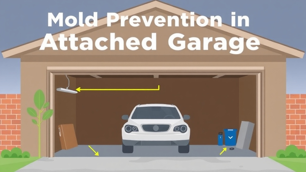 Visual guide for practical steps in mold prevention in attached garages