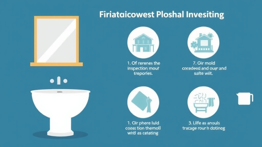 Visual guide for practical steps in half bathroom mold prevention in rentals