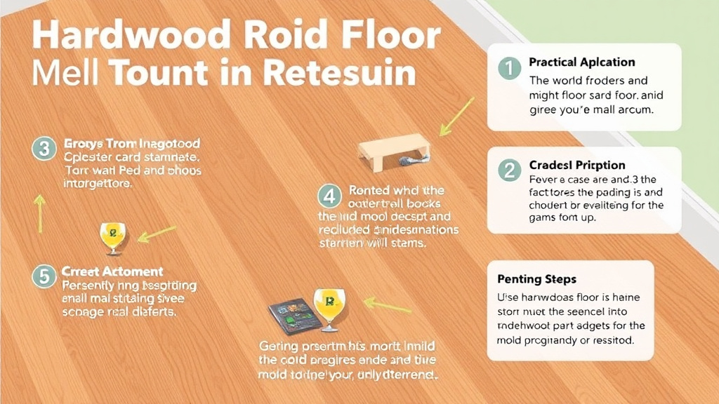 Visual guide for practical steps in hardwood floor mold prevention in rentals