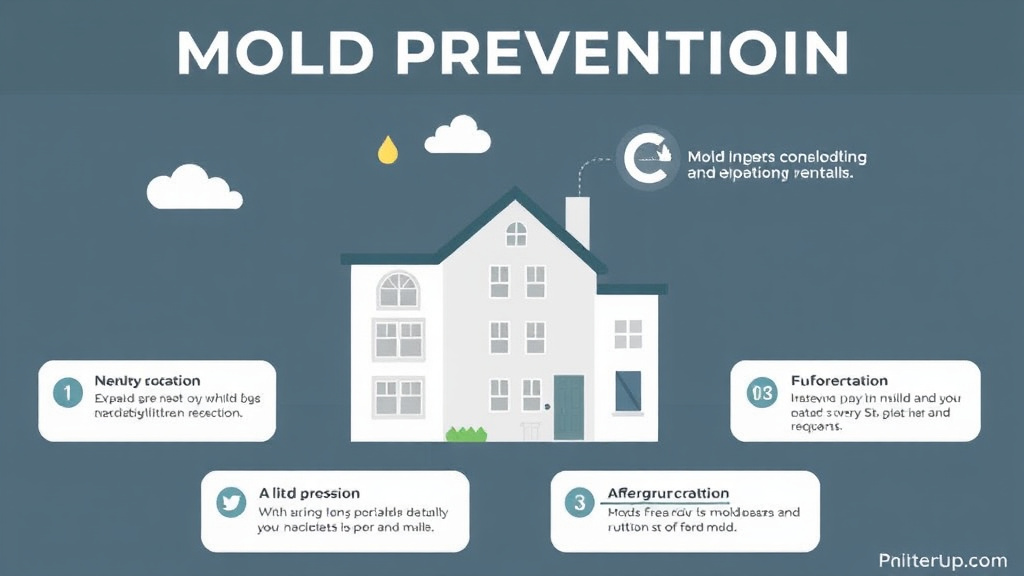 Visual guide for practical steps in mold prevention in high-occupancy rentals