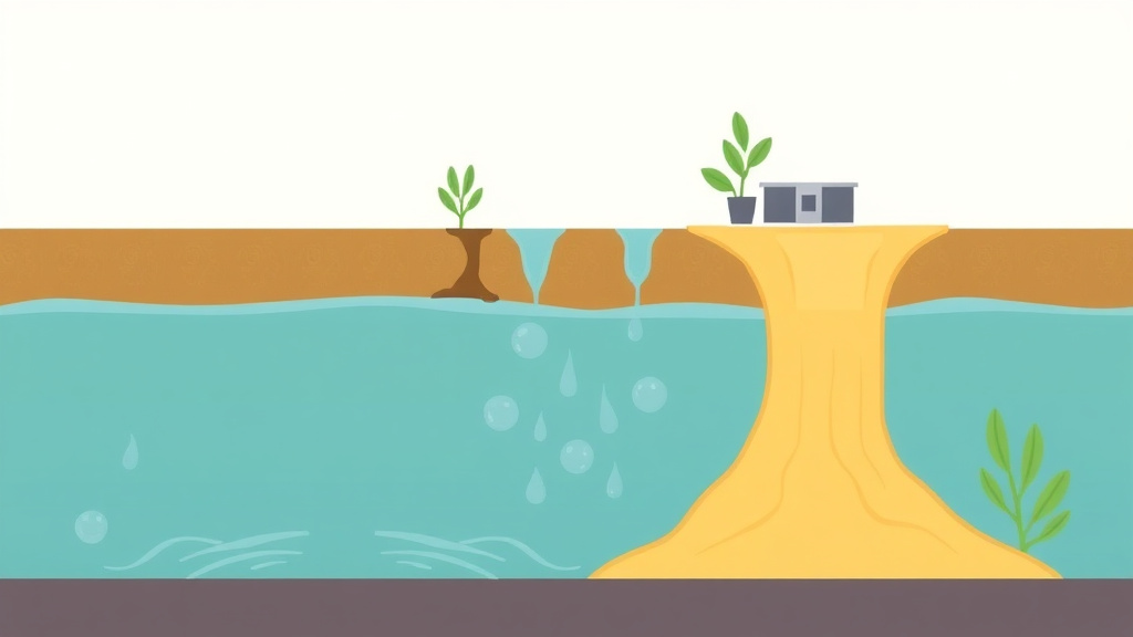 Illustration showing key concepts related to high water table mold prevention