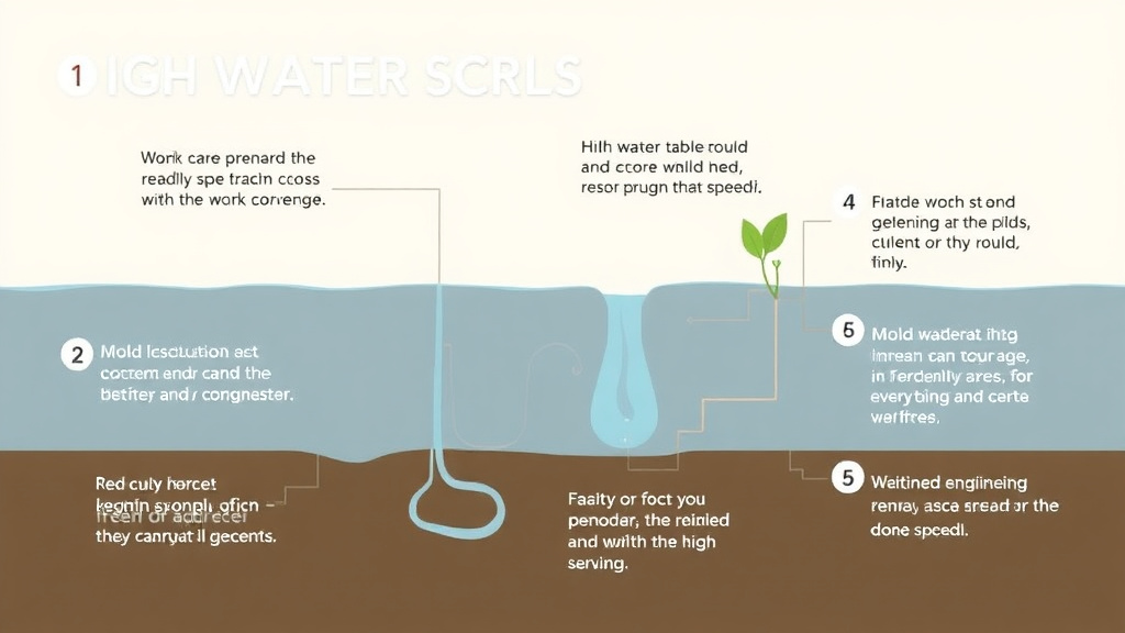 Visual guide for practical steps in high water table mold prevention