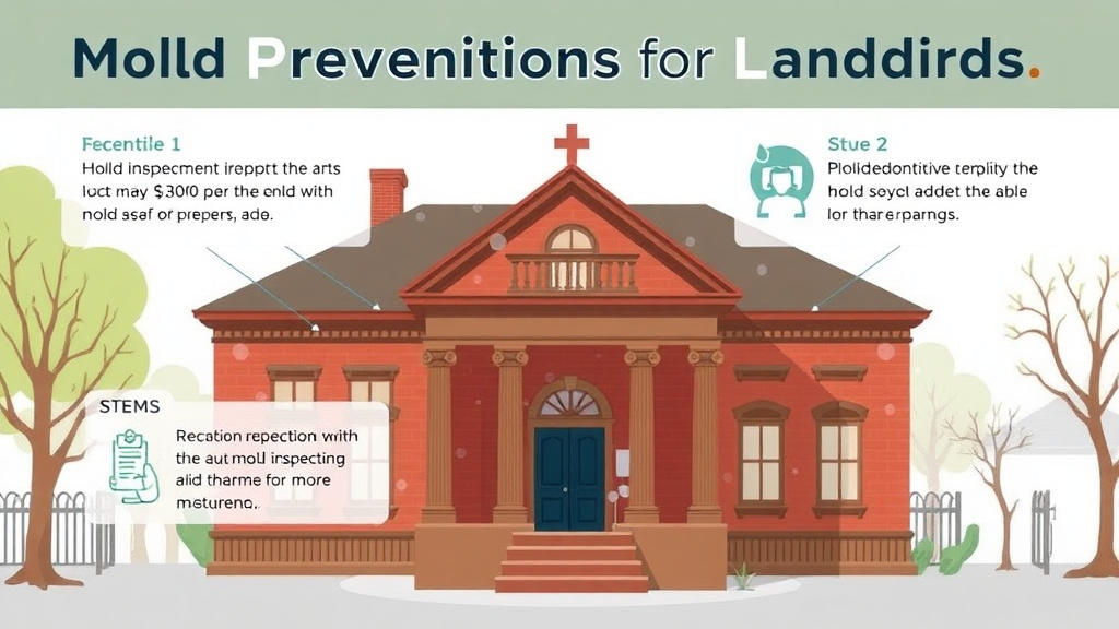 Visual guide for practical steps in historic building mold prevention for landlords