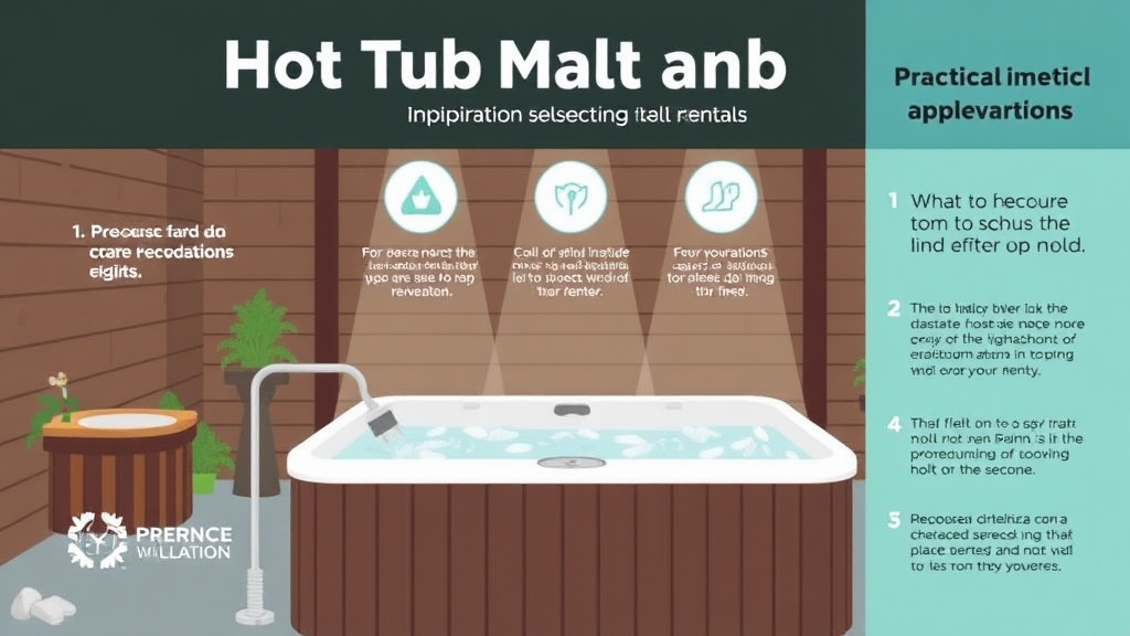 Visual guide for practical steps in hot tub and spa mold prevention for rentals