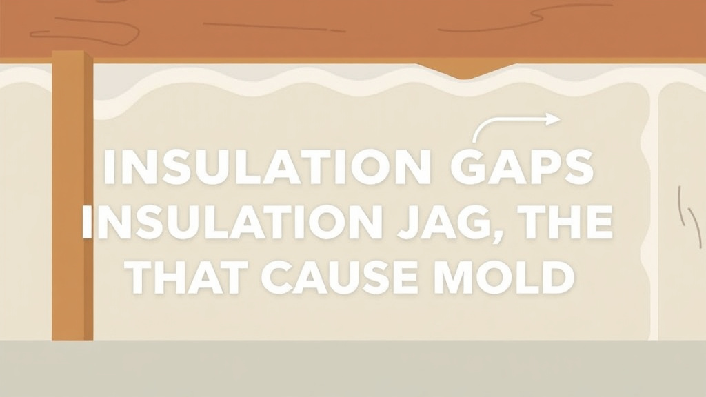 Visual guide for practical steps in finding and fixing insulation gaps that cause mold