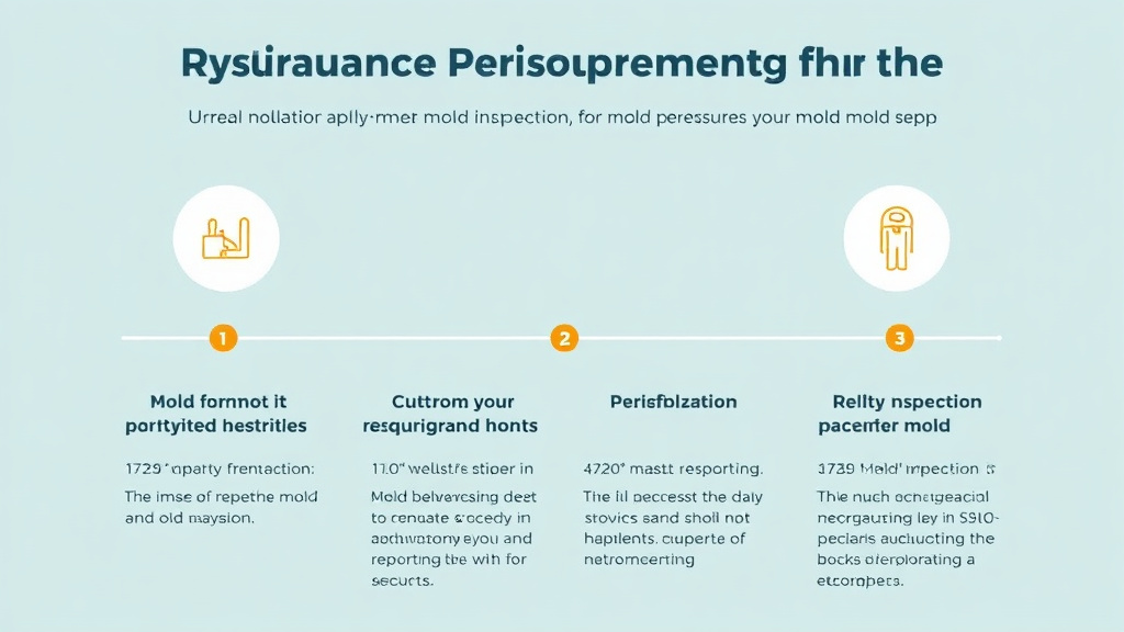 Visual guide for practical steps in insurance requirements for mold prevention
