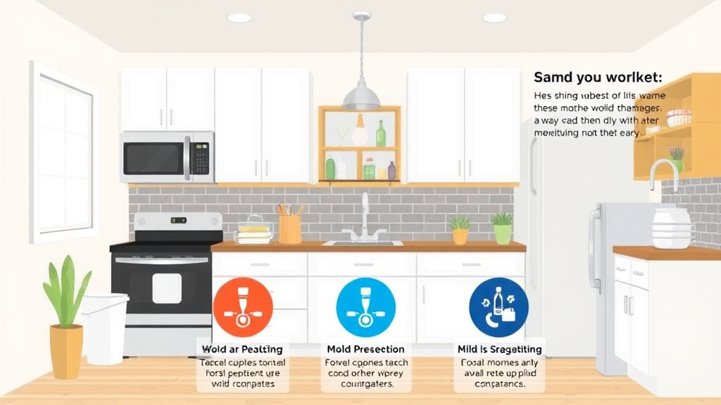 Visual guide for practical steps in kitchen remodel mold prevention for landlords