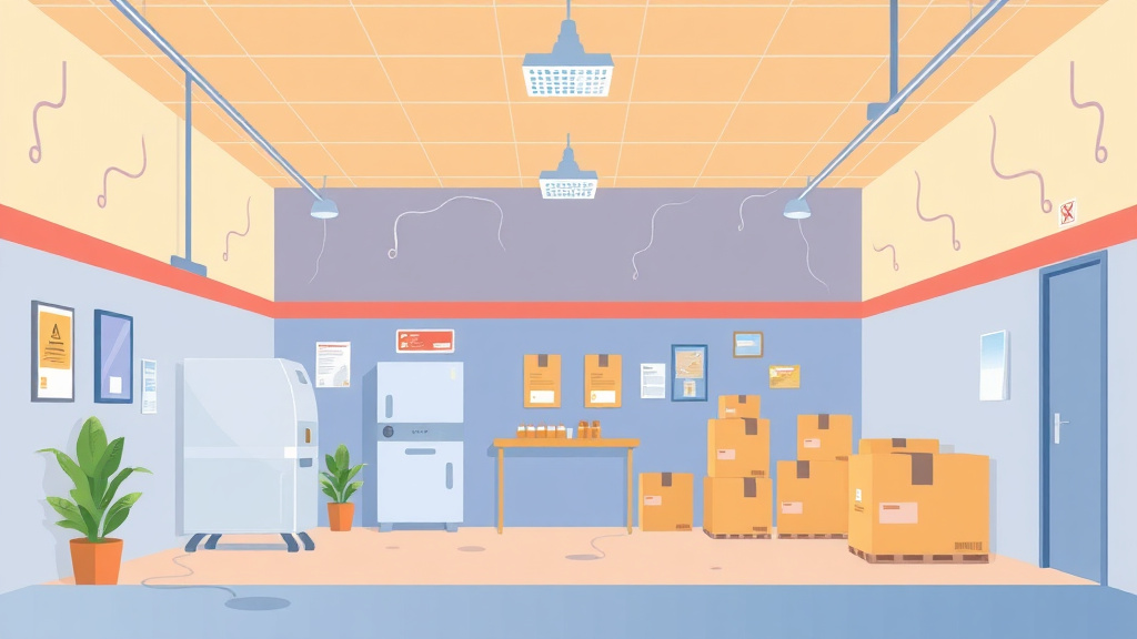 Illustration showing key concepts related to mail room and package area mold prevention