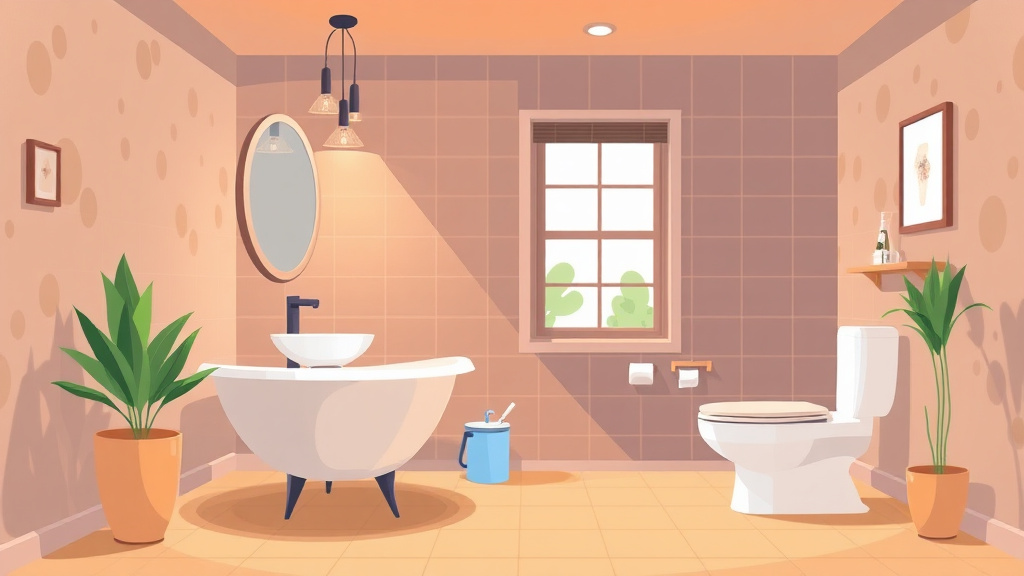 Illustration showing key concepts related to ensuite bathroom mold prevention