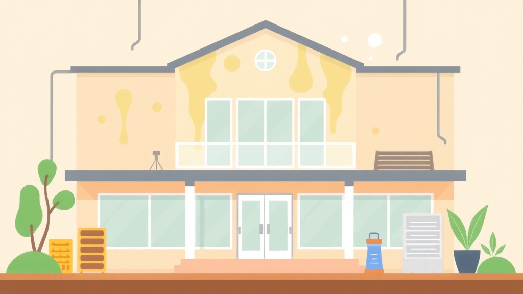 Illustration showing key concepts related to mixed-use building mold prevention