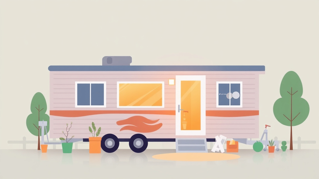 Illustration showing key concepts related to mobile home mold prevention for landlords
