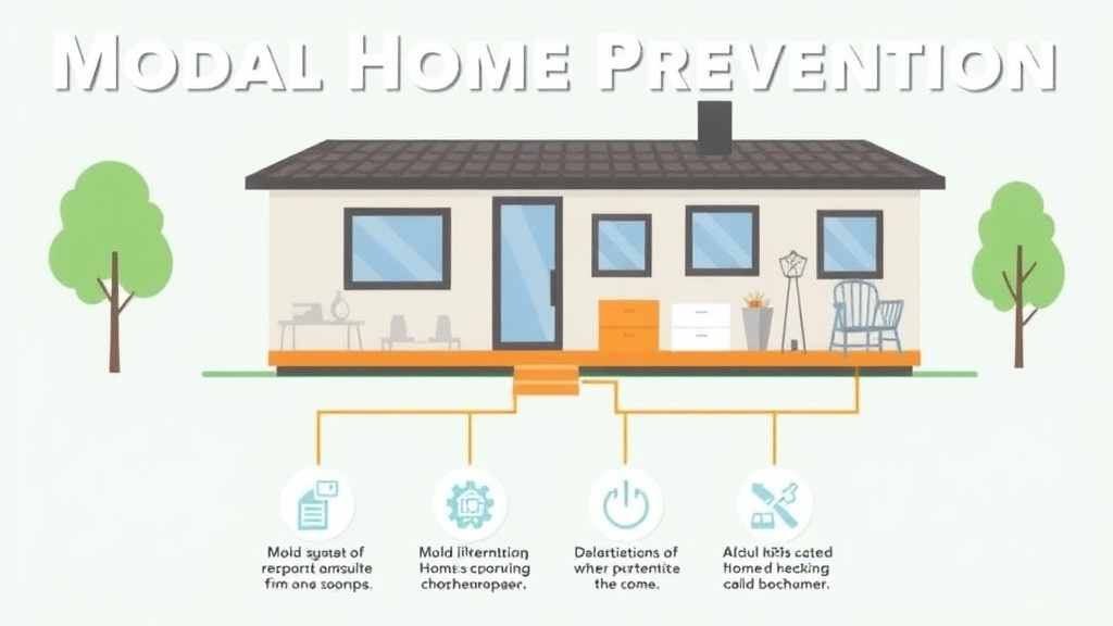 Visual guide for practical steps in modular home mold prevention