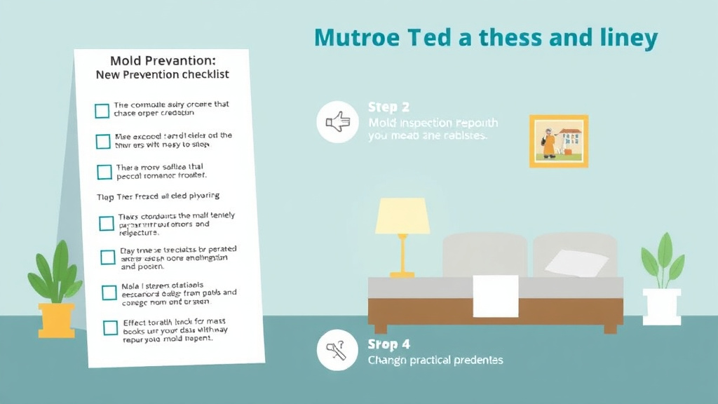 Visual guide for practical steps in new tenant move-in mold prevention checklist