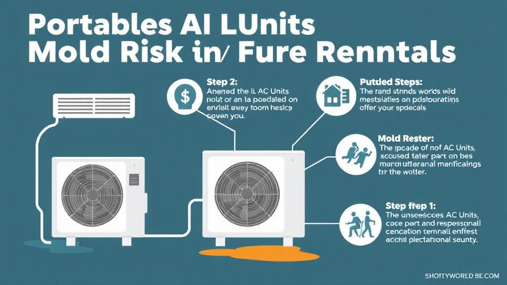 Visual guide for practical steps in portable ac units and mold risk in rentals