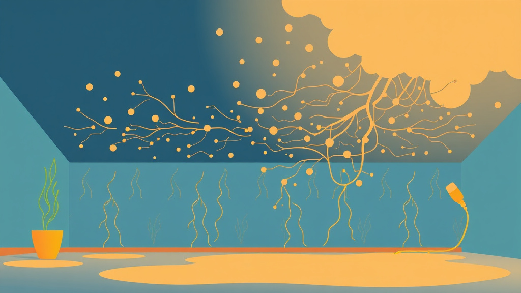 Illustration showing key concepts related to radiant heating systems and mold prevention