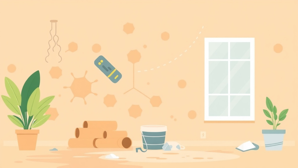 Illustration showing key concepts related to mold-resistant renovation materials guide