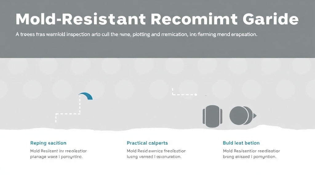 Visual guide for practical steps in mold-resistant renovation materials guide