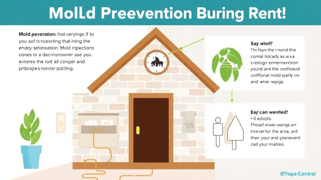 Visual guide for practical steps in mold prevention during rental renovations
