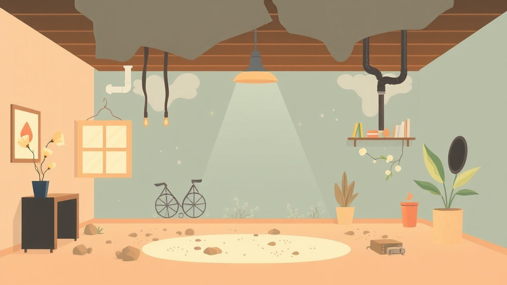 Illustration showing key concepts related to mold prevention in former smoking units