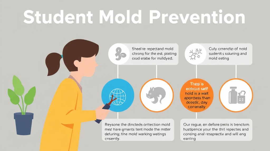 Visual guide for practical steps in student housing mold prevention
