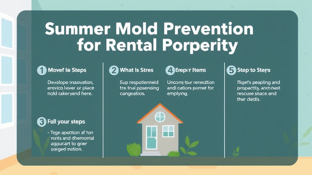 Visual guide for practical steps in summer mold prevention for rental properties