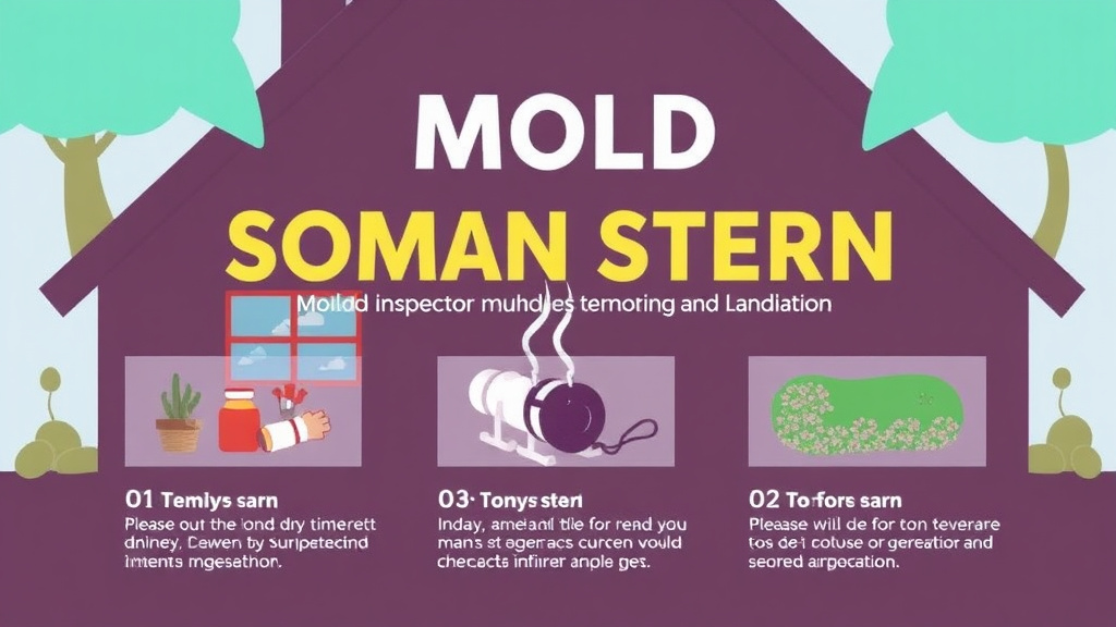 Visual guide for practical steps in tropical storm mold prevention for landlords