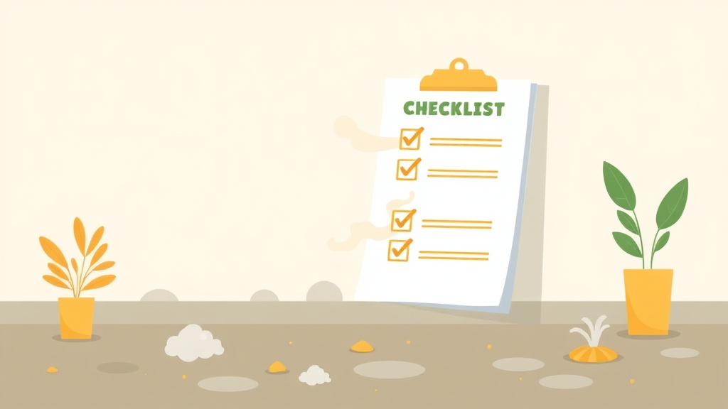 Illustration showing key concepts related to mold prevention vendor and contractor checklist