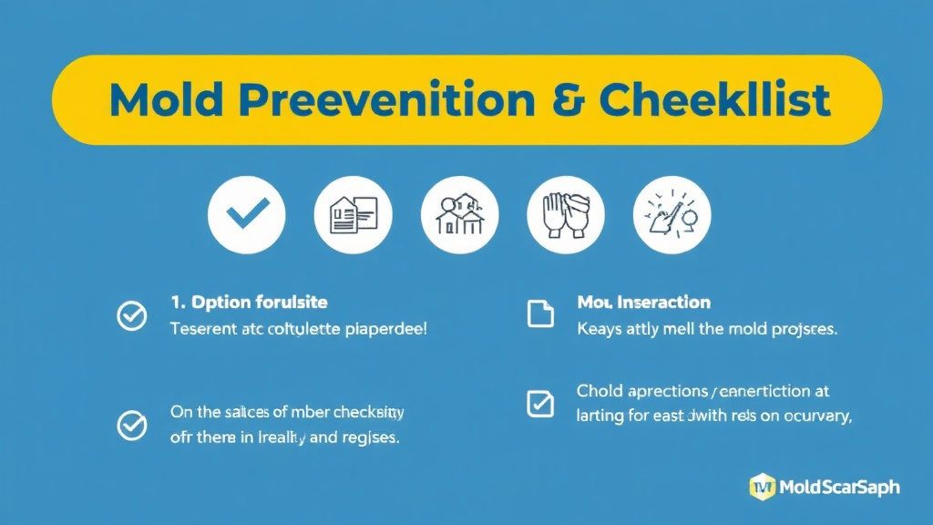 Visual guide for practical steps in mold prevention vendor and contractor checklist