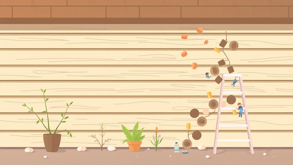 Illustration showing key concepts related to vinyl siding and mold prevention