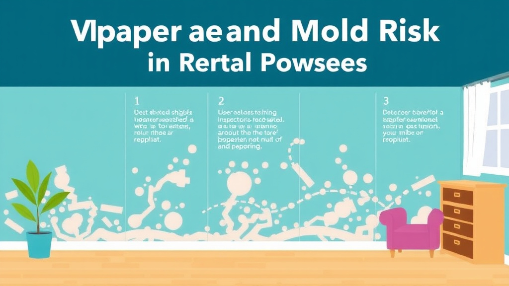 Visual guide for practical steps in wallpaper and mold risk in rental properties