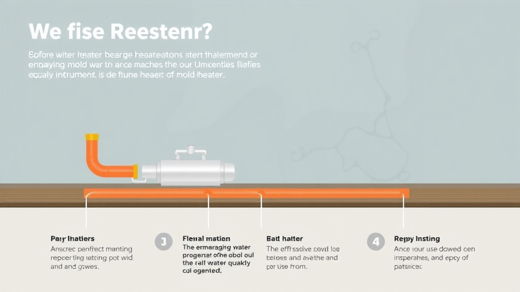 Visual guide for practical steps in water heater maintenance for mold prevention