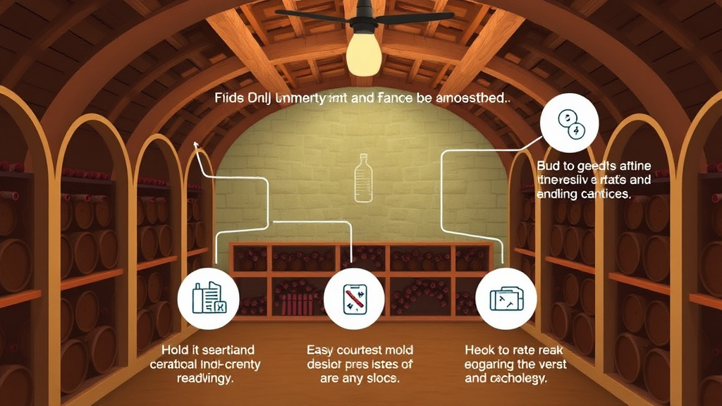 Visual guide for practical steps in wine cellar mold prevention in rentals