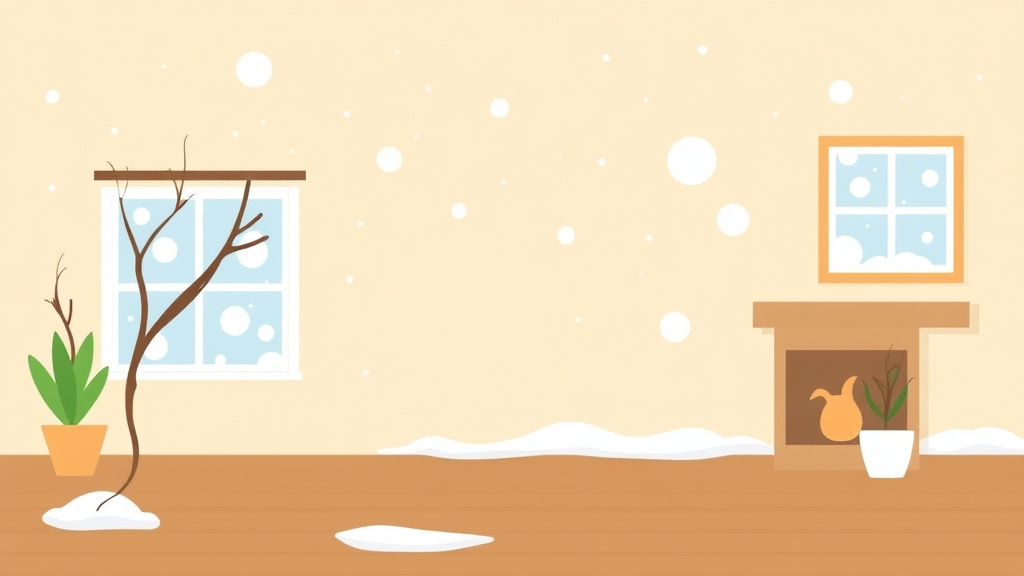 Illustration showing key concepts related to winter mold prevention checklist for landlords