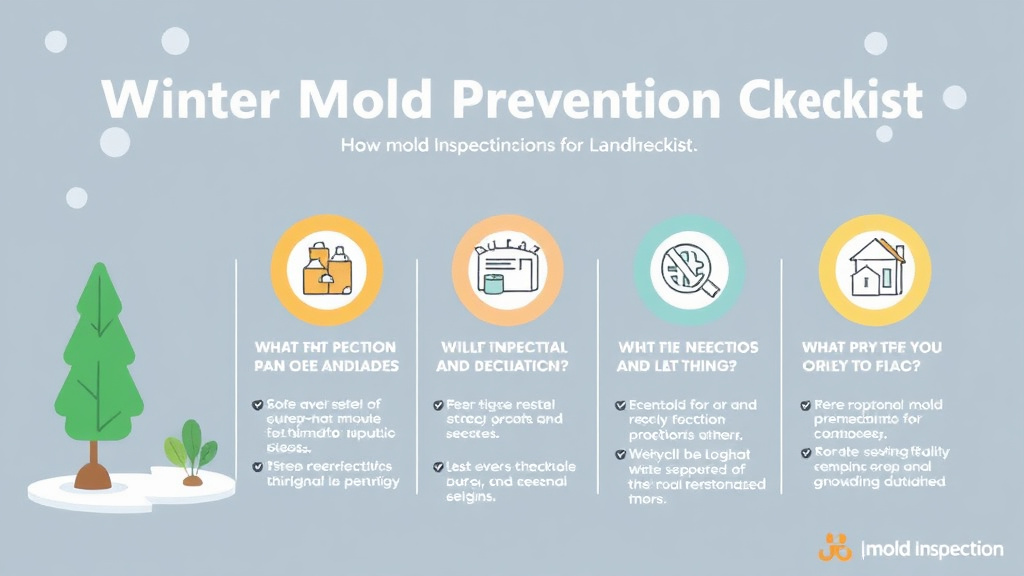 Visual guide for practical steps in winter mold prevention checklist for landlords