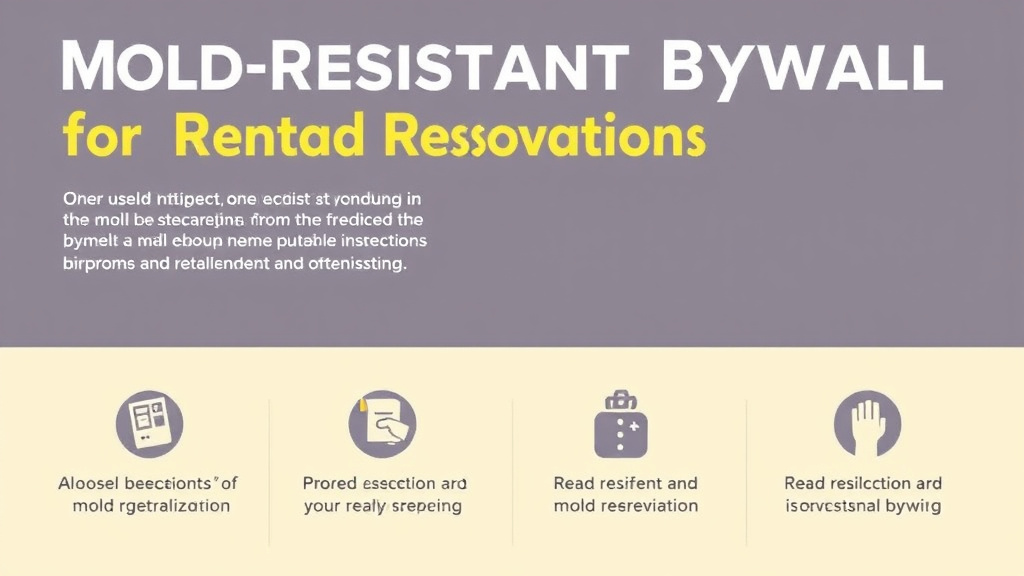 Visual guide for practical steps in mold-resistant drywall for rental renovations