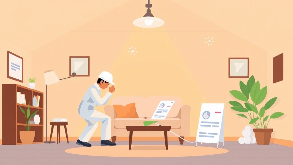 Illustration showing key concepts related to mold spore count monitoring for landlords