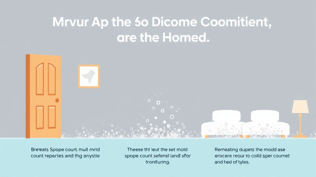 Visual guide for practical steps in mold spore count monitoring for landlords