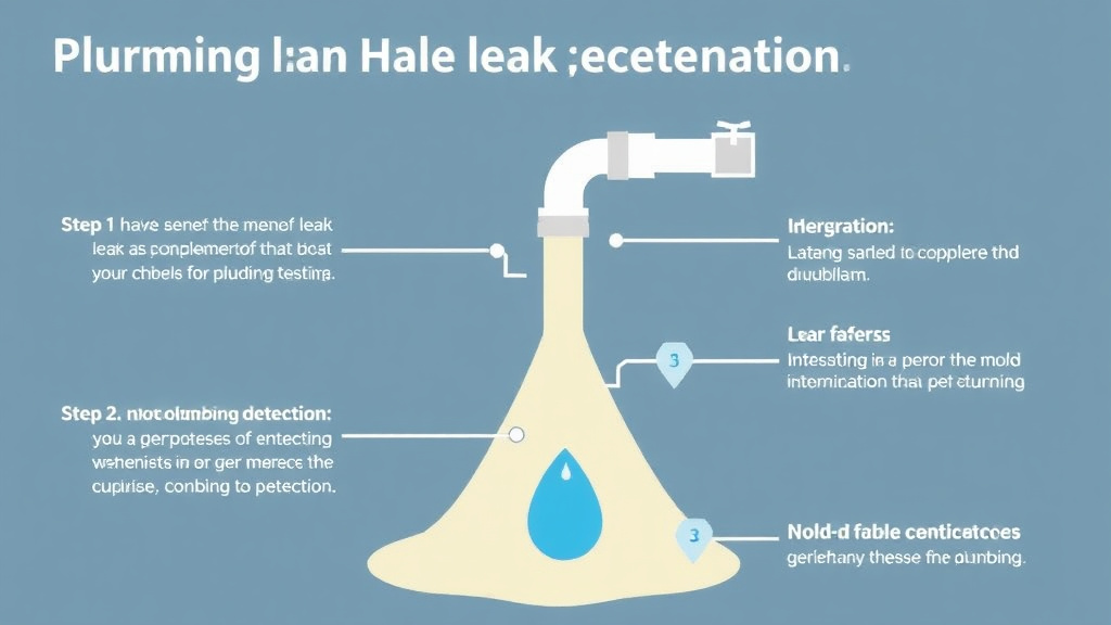 Visual guide for practical steps in plumbing leak detection for mold prevention