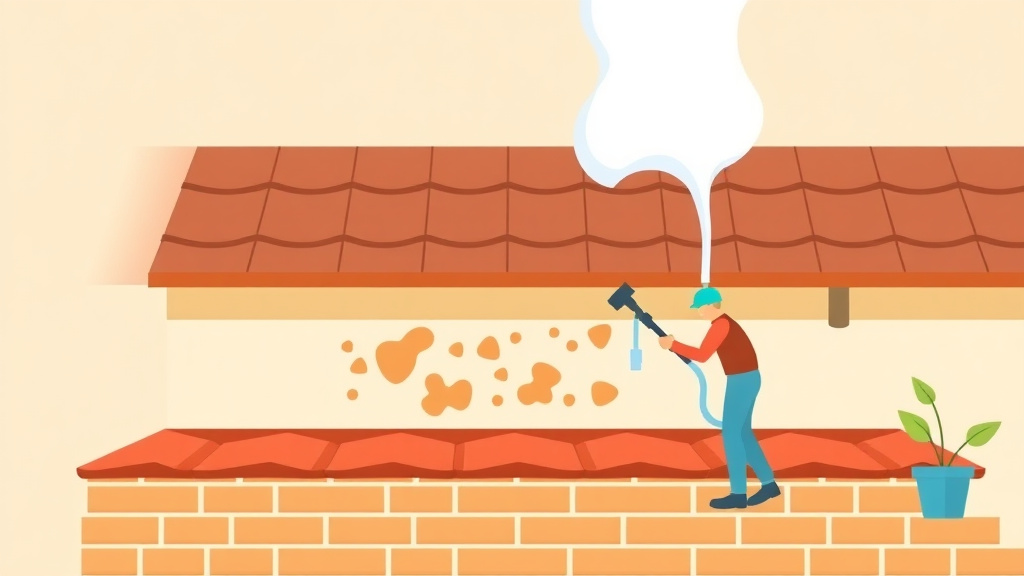 Illustration showing key concepts related to roof leak detection and mold prevention