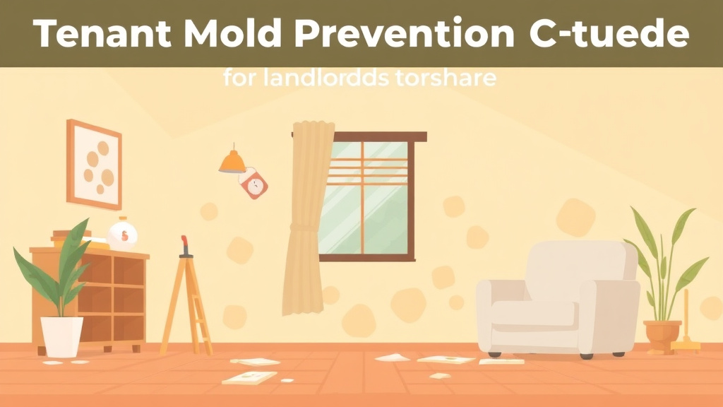 Illustration showing key concepts related to tenant mold prevention guide for landlords to share