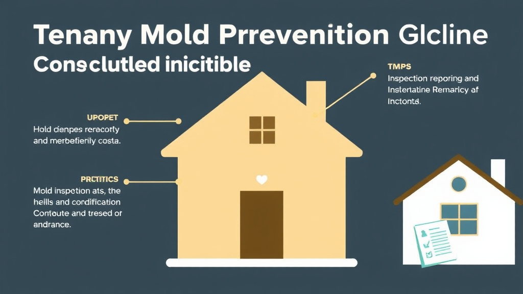 Visual guide for practical steps in tenant mold prevention guide for landlords to share
